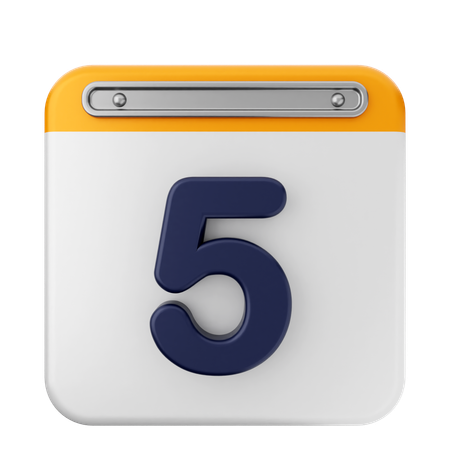 5ème calendrier  3D Icon