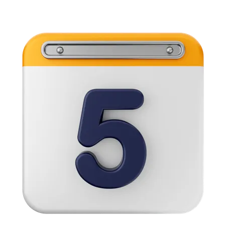 5ème calendrier  3D Icon