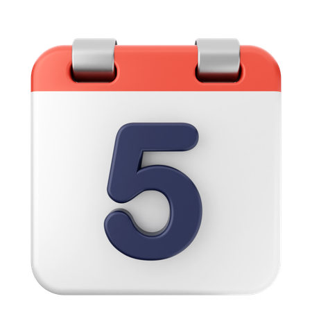 5ème calendrier  3D Icon