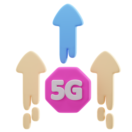 5g de alta velocidade  3D Icon