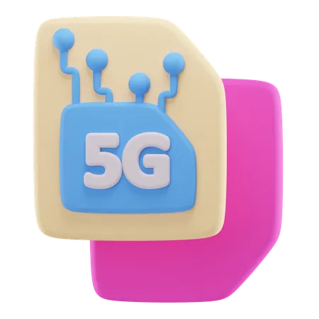 Cartão SIM 5g  3D Icon