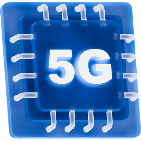 Chips de 5g  3D Icon