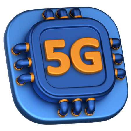 5G Chips  3D Icon