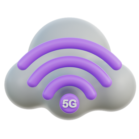 5g 클라우드  3D Icon