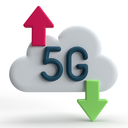 5G Cloud Network  3D Icon
