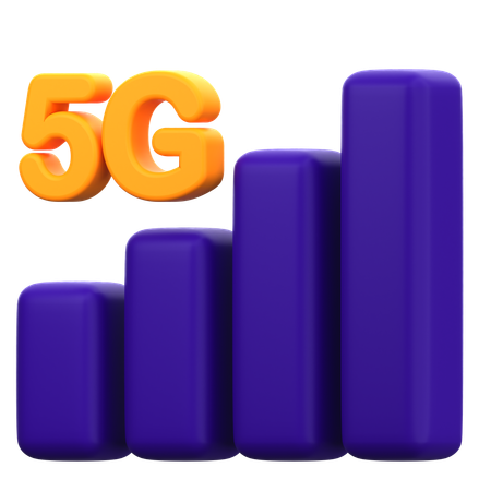 5G Data Connection  3D Icon