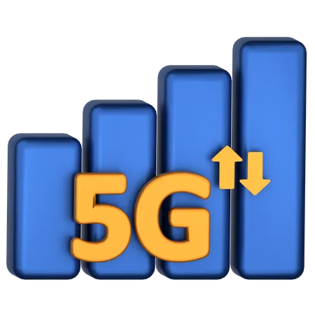 5G Data Connection  3D Icon