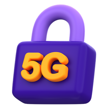 5G Data Locked  3D Icon