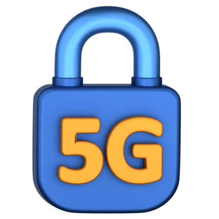 5G Data Locked  3D Icon