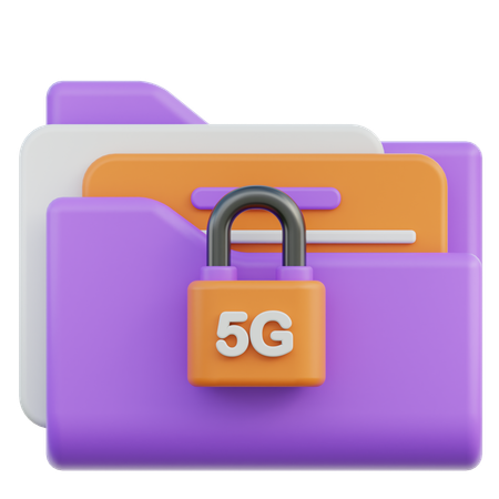 5G Data Locked  3D Icon