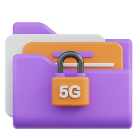 5G Data Locked  3D Icon