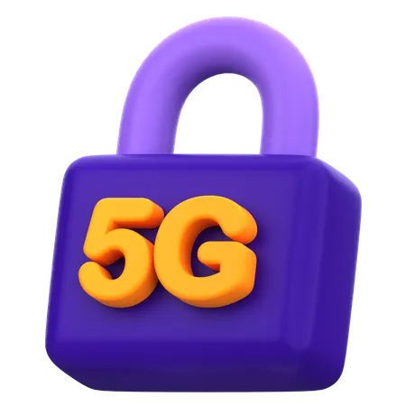 5G Data Locked  3D Icon