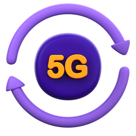 5G Data Roaming  3D Icon