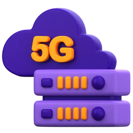 5G Data Server  3D Icon