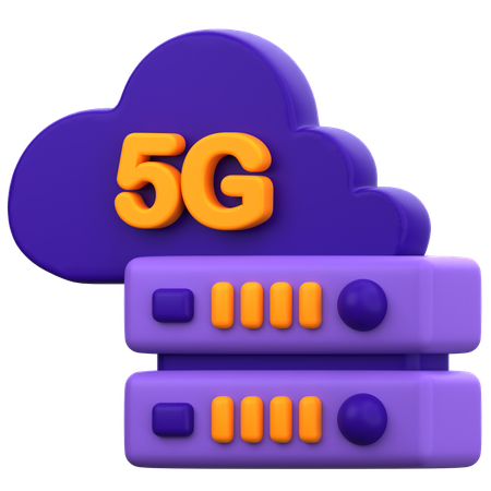 5G Data Server  3D Icon