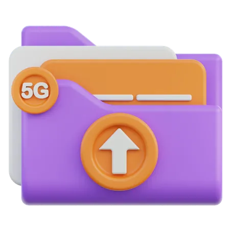 5g 데이터 업로드  3D Icon