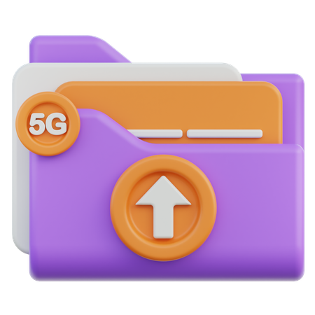 5G Data Upload  3D Icon