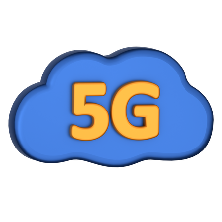 Datos en la nube 5g  3D Icon