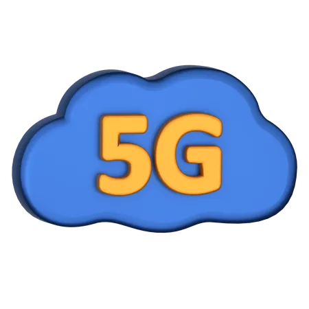 Datos en la nube 5g  3D Icon