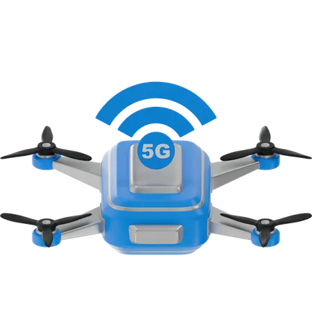 5G Dron  3D Icon