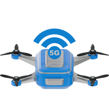 5G Dron  3D Icon