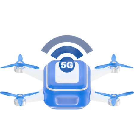 5G Dron  3D Icon