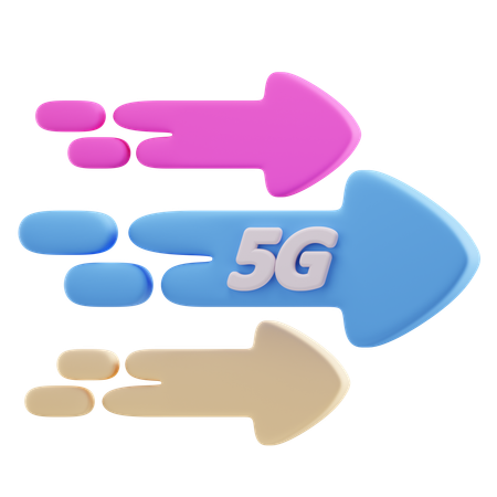5G Fast Speed  3D Icon