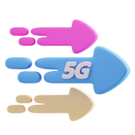 5G Fast Speed  3D Icon