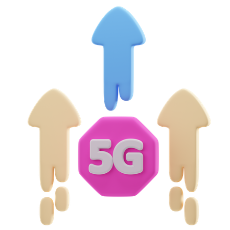 5G High Speed  3D Icon