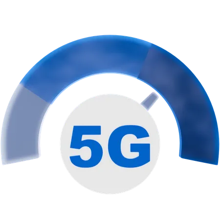 5G High Speed  3D Icon