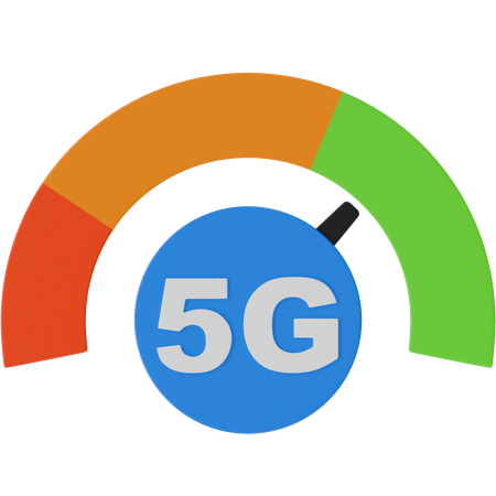 5G High Speed  3D Icon