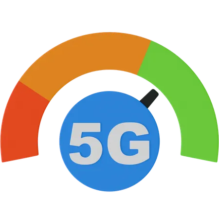 5G High Speed  3D Icon