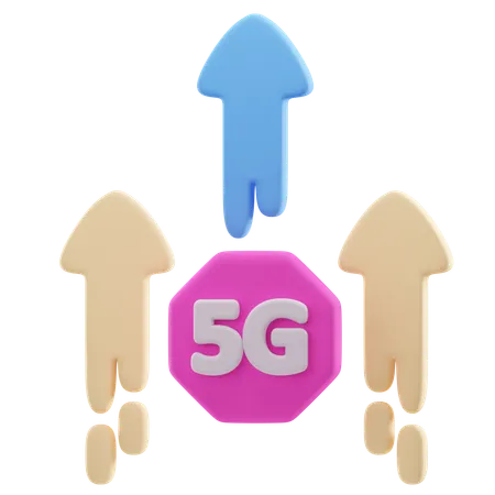 5G High Speed  3D Icon