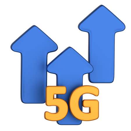 5G High Speed  3D Icon