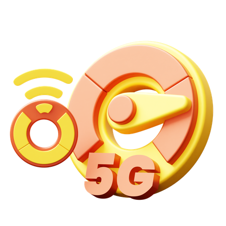 5G高速インターネット  3D Icon