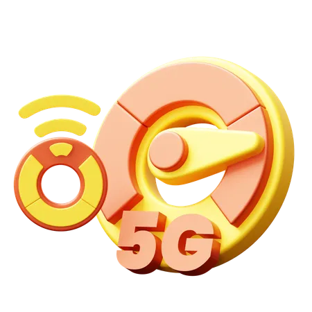 5G高速インターネット  3D Icon