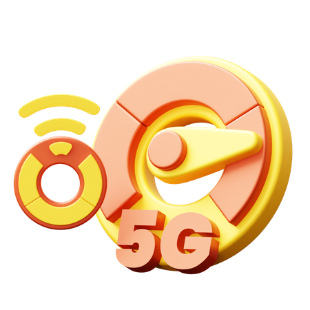 5G High Speed Internet  3D Icon