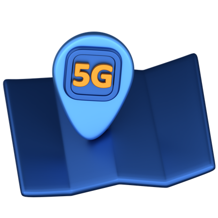 5G Location  3D Icon
