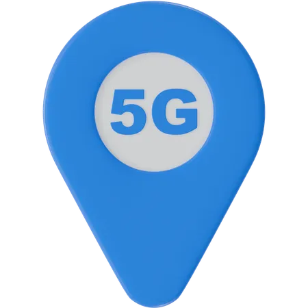 5G Location  3D Icon