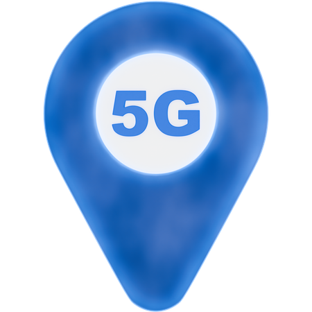 5G Location  3D Icon