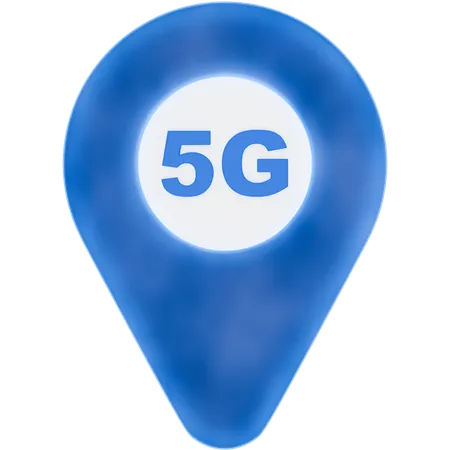 5G Location  3D Icon