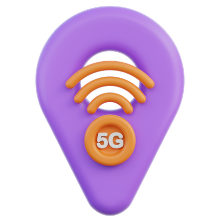 5G Location  3D Icon