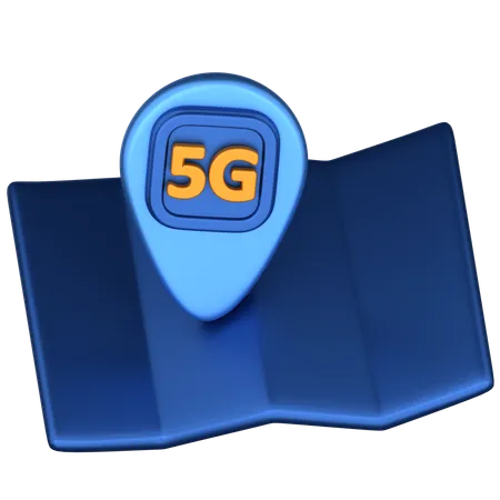 5G Location  3D Icon