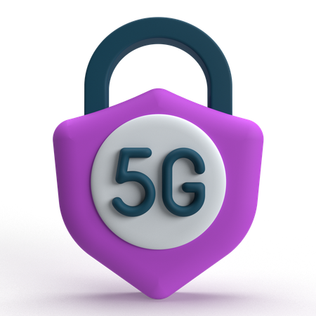 5G Lock  3D Icon