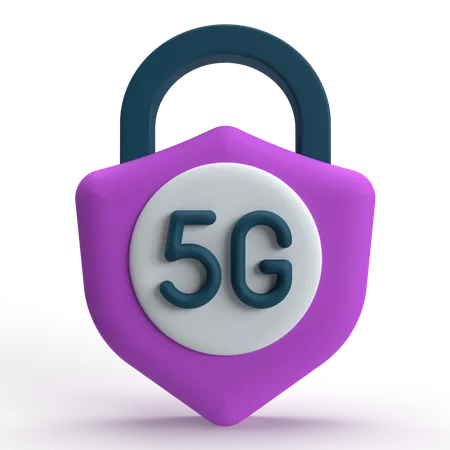5G Lock  3D Icon