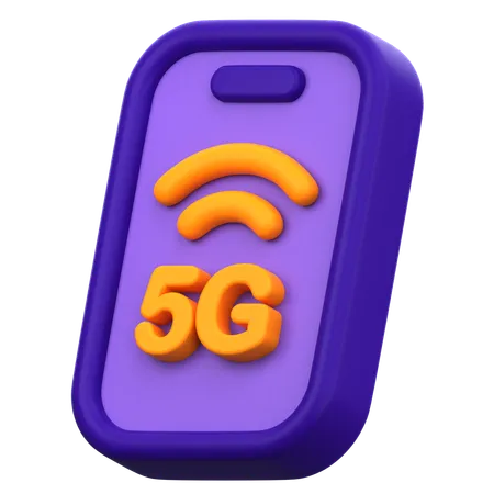 5G Mobile  3D Icon