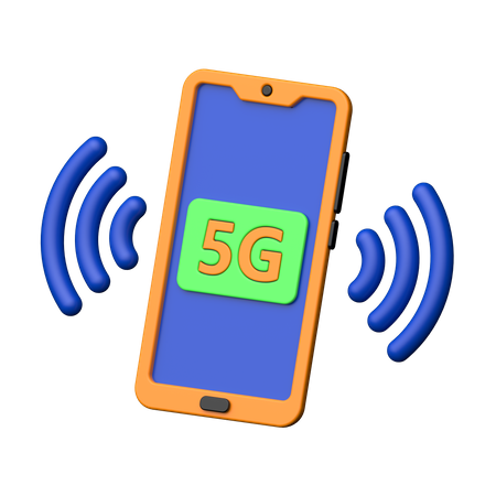 5G Mobile  3D Icon