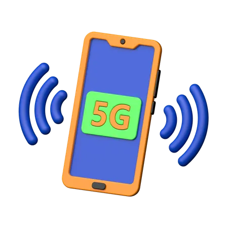 5G Mobile  3D Icon