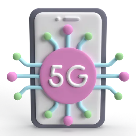 5g Mobile  3D Icon