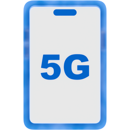 5G Mobile Phone  3D Icon